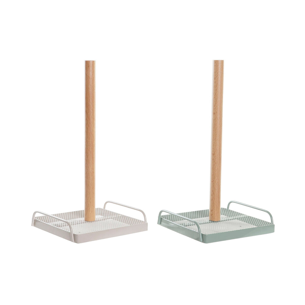 Βάση Χαρτιού Κουζίνας DKD Home Decor Μπεζ Μέταλλο Μέντα Τζίντζερ (16 x 15 x 29,5 cm) (x2)