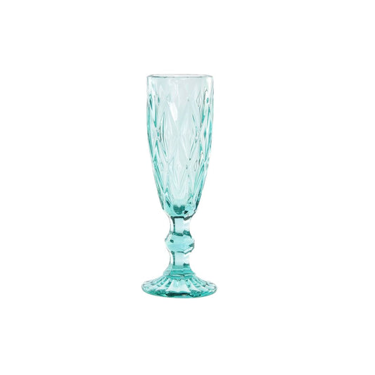 Ποτήρι Κρασί DKD Home Decor Τυρκουάζ Κρυστάλλινο 150 ml