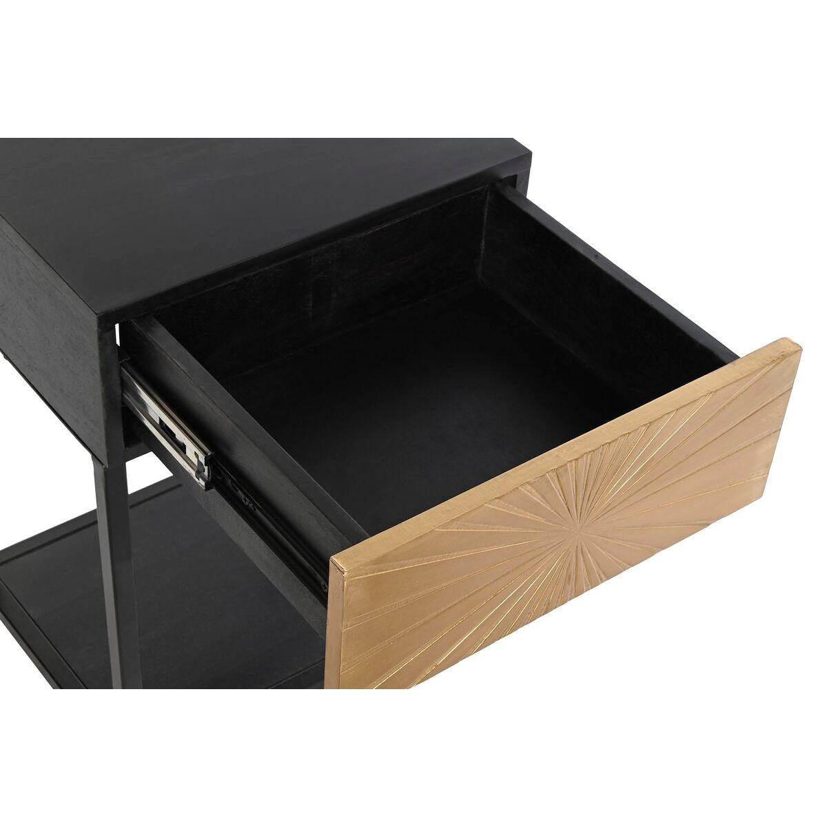 Κομοδίνο DKD Home Decor Χρυσό 35 x 40 x 55 cm Μαύρο Μέταλλο Ξύλο