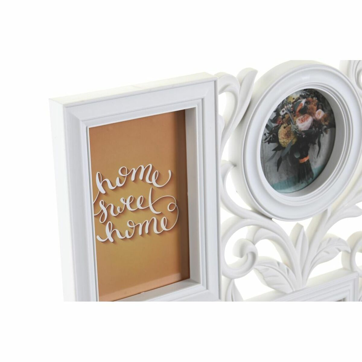 Κορνίζα DKD Home Decor 8 φωτογραφίες Κρυστάλλινο Λευκό PP (58 x 2 x 37,5 cm) (x2)