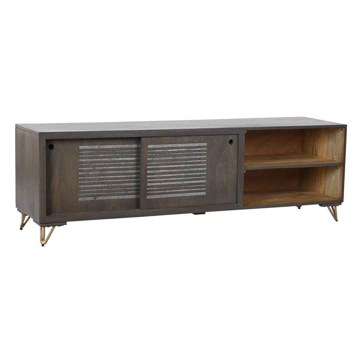 Τηλεόραση DKD Home Decor Μέταλλο Καφέ Ξύλο από Μάνγκο 160 x 40 x 50 cm