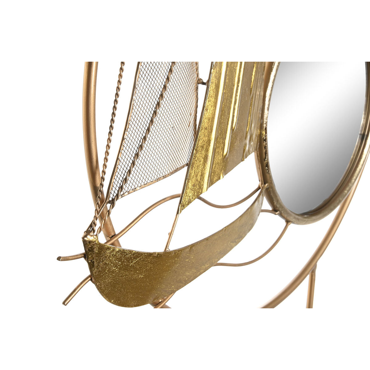 Διακοσμητική Φιγούρα DKD Home Decor Καθρέφτης Χρυσό Μέταλλο Μεσογείακός (53 x 9 x 67 cm)