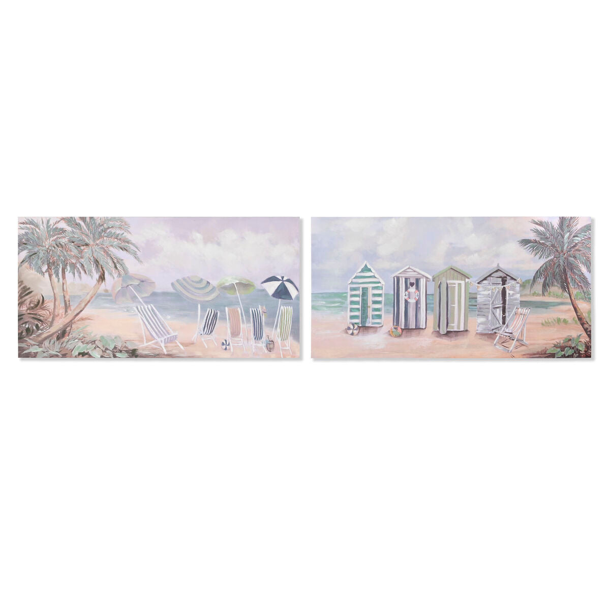 Καμβάς Home ESPRIT Καμβάς Ξύλο MDF 120 x 3 x 60 cm Παραλία