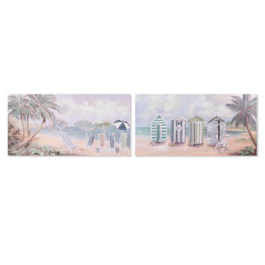 Καμβάς Home ESPRIT Καμβάς Ξύλο MDF 120 x 3 x 60 cm Παραλία
