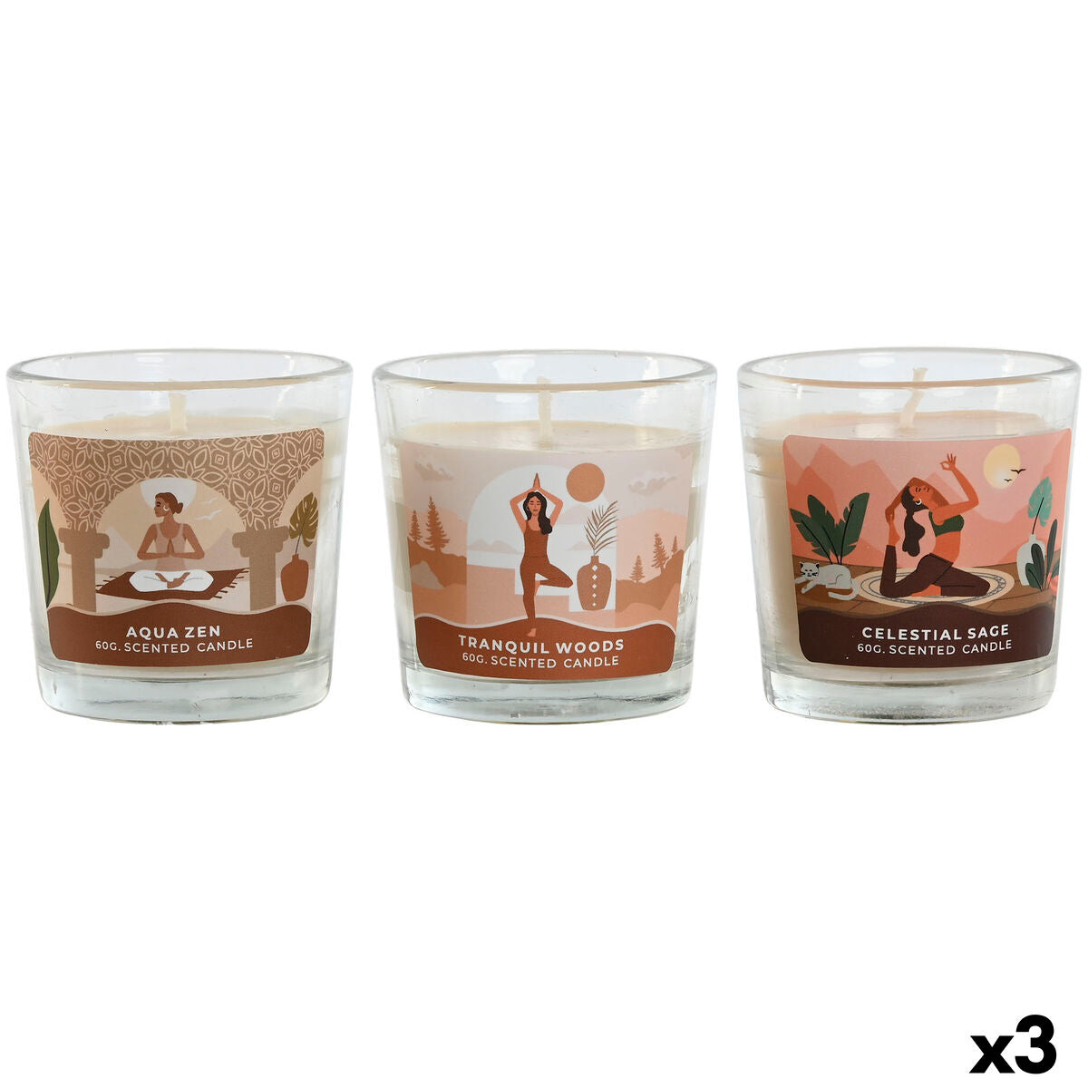 Αρωματικό Κερί Home ESPRIT Urban 60 g (3 Μονάδες)