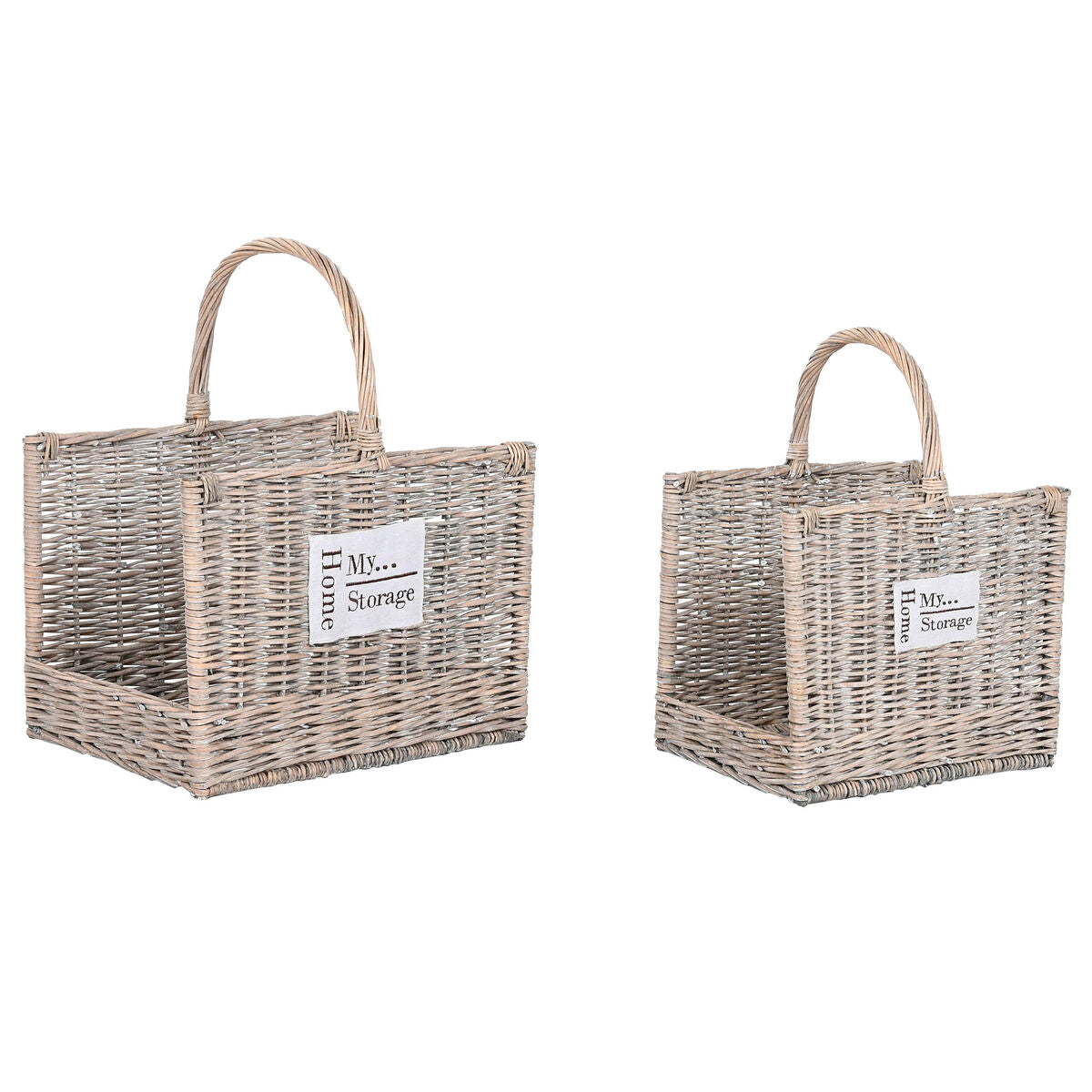 Βάση για Καυσόξυλα Home ESPRIT Φυσικό λυγαριά 47 x 35 x 54 cm (2)