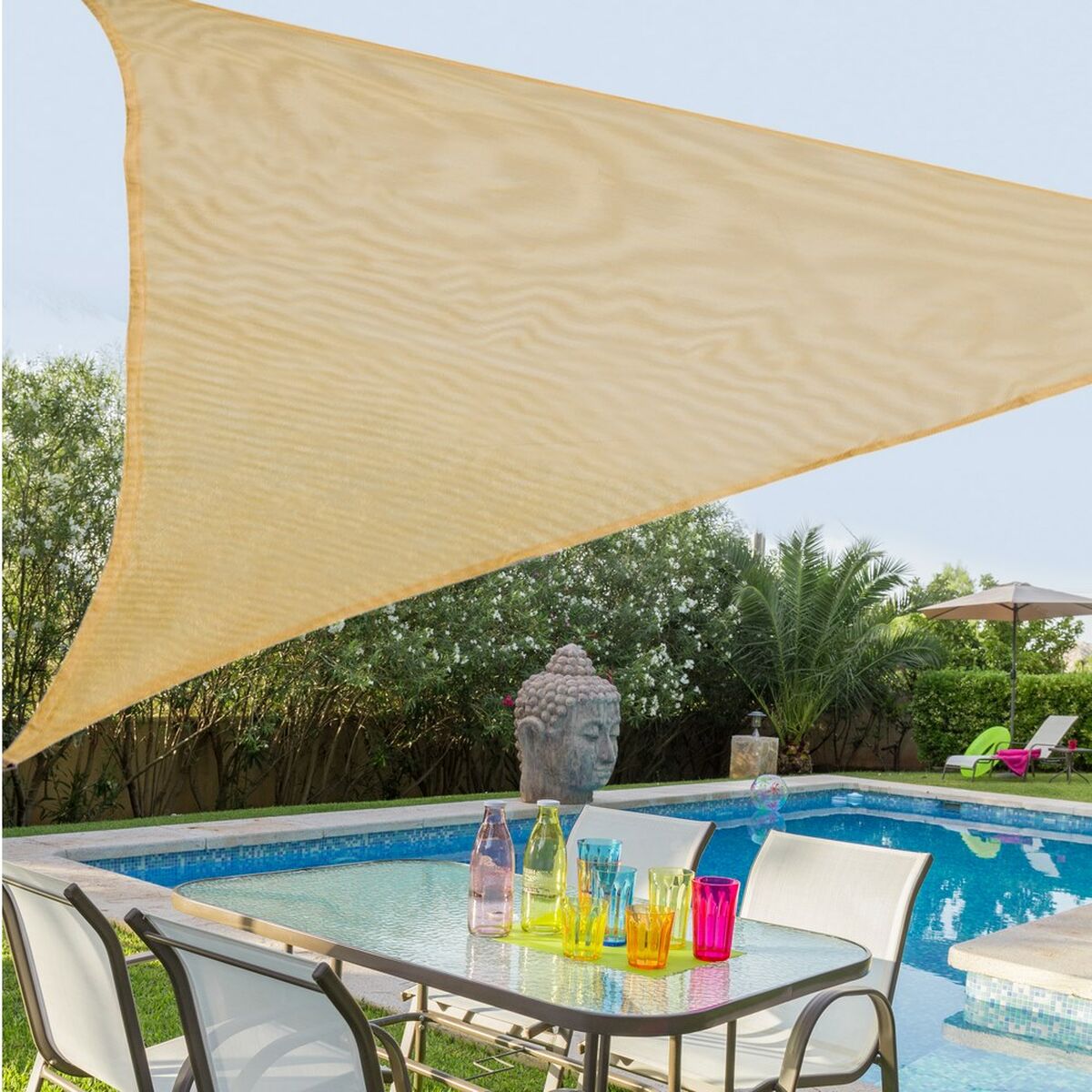 Η σκιά πλέει Vela sombreo Πράσινο 500 x 500 x 0,5 cm Τέντα