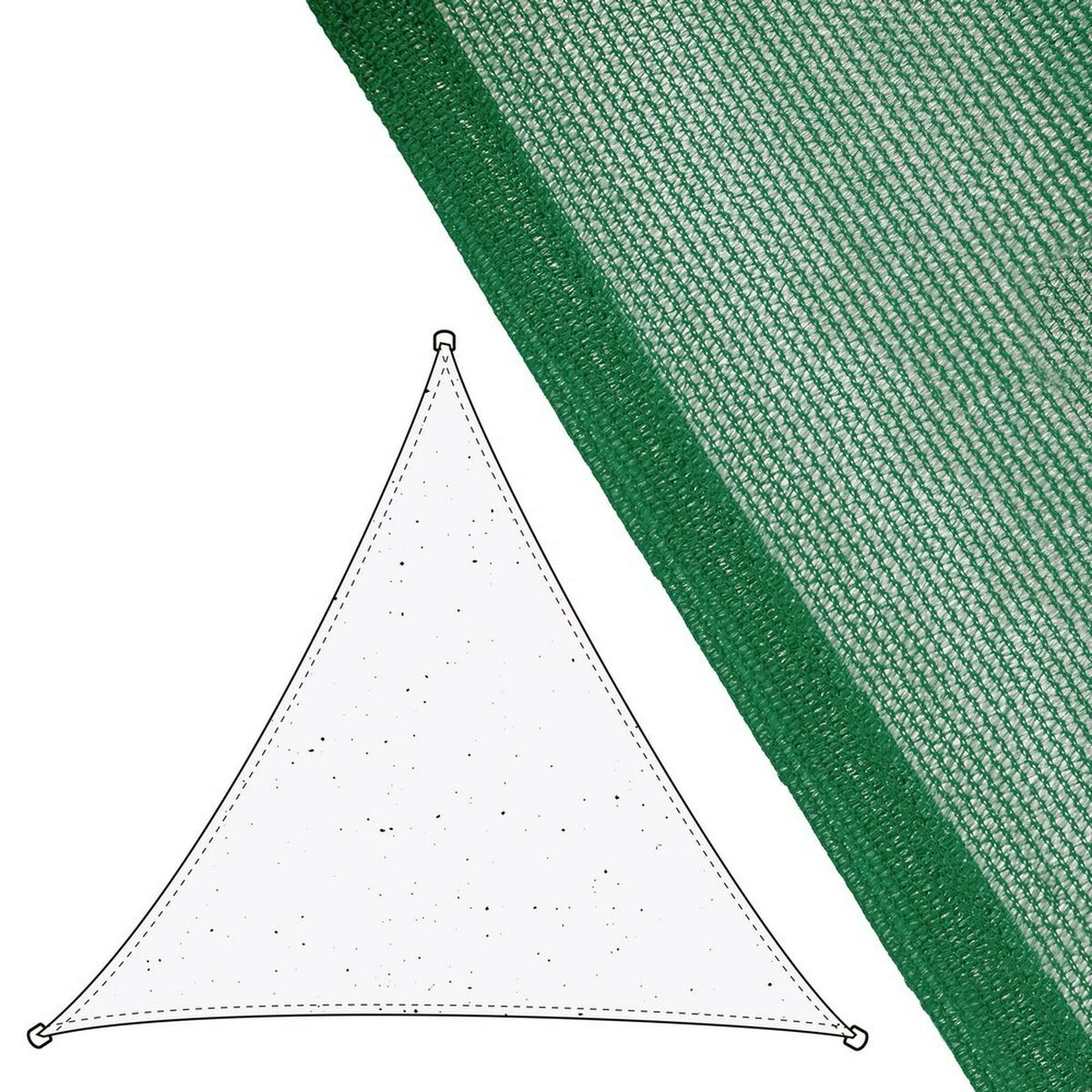 Η σκιά πλέει Vela sombreo Πράσινο 500 x 500 x 0,5 cm Τέντα