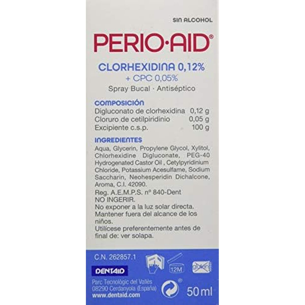 Οδοντόκρεμα Perio-Aid CLORHEXIDINA PERIO·AID 50 ml
