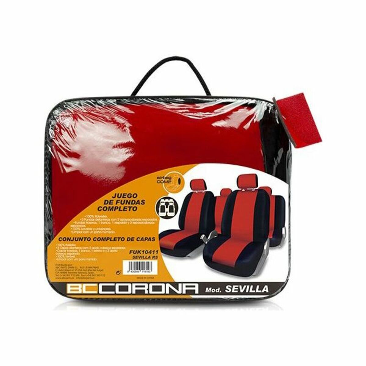 Σετ Καλύψεων Καθισμάτων BC Corona Sevilla Καθολικό (11 pcs)