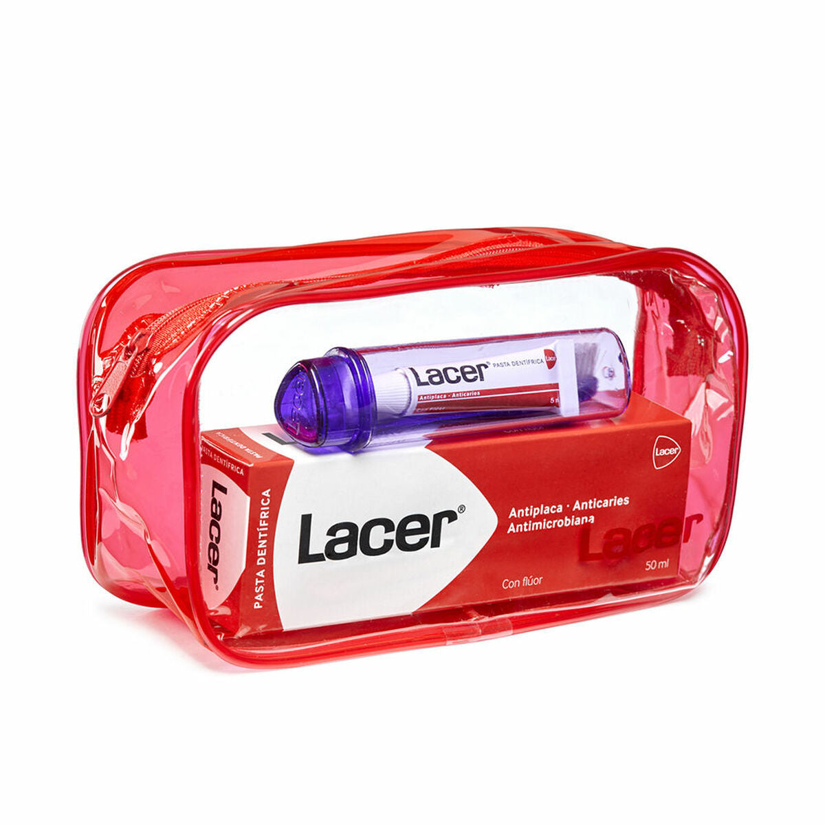 Σετ Οδοντόπαστα με Βούρτσα και Ποτήρι Lacer Neceser Viaje Ταξίδια (4 Τεμάχια)