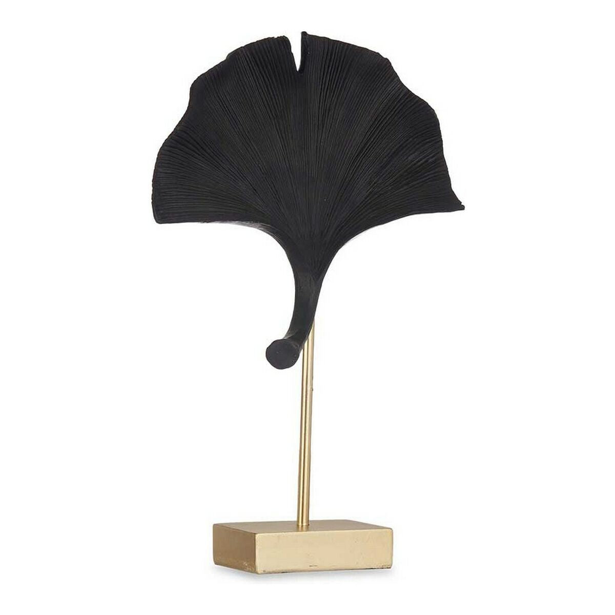 Διακοσμητική Φιγούρα Gift Decor Μαύρο Χρυσό Λουλούδι 8 x 37 x 24,5 cm