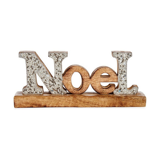 Διακοσμητική Φιγούρα Krist+ Noel Ασημί Γκλίτερ 6,5 x 10 x 25 cm