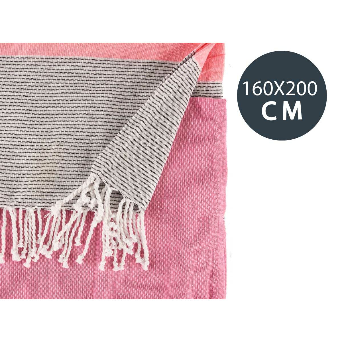 Πολλαπλών χρήσεων Foulard Gift Decor Ροζ 160 x 200 cm 40 x 9 x 8 cm Ρίγες