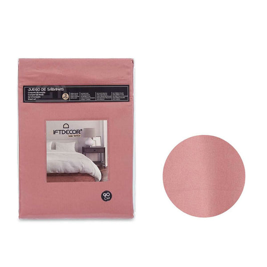 Σετ σεντονια Gift Decor Κόκκινο Ροζ Kρεβάτι 90 εκ 3 Τεμάχια