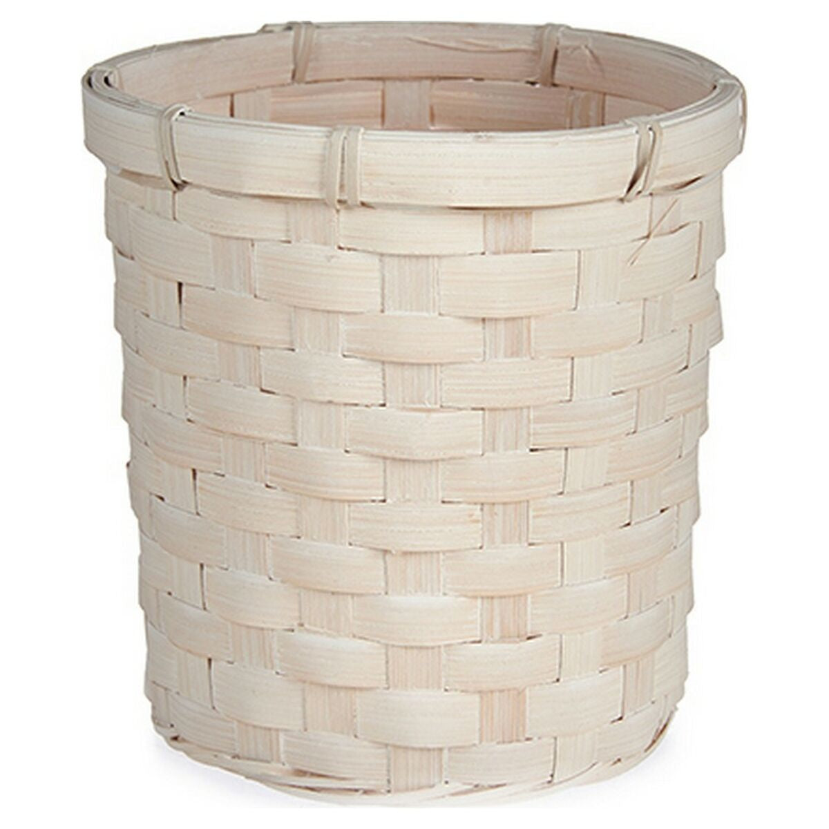 Γλάστρα Gift Decor Λευκό PVC Bamboo 17 x 15 x 17 cm Στρόγγυλο