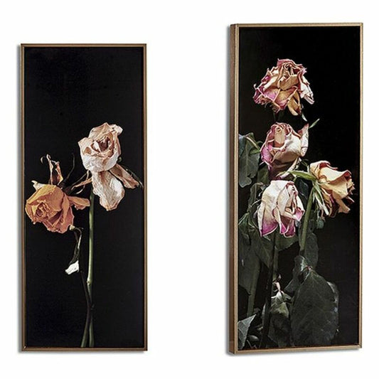 Πίνακας Gift Decor Μαύρο Χρυσό τσιπ - ματ Blomster 21,2 x 2 x 51,2 cm 21,2 x 51,2 x 2 cm