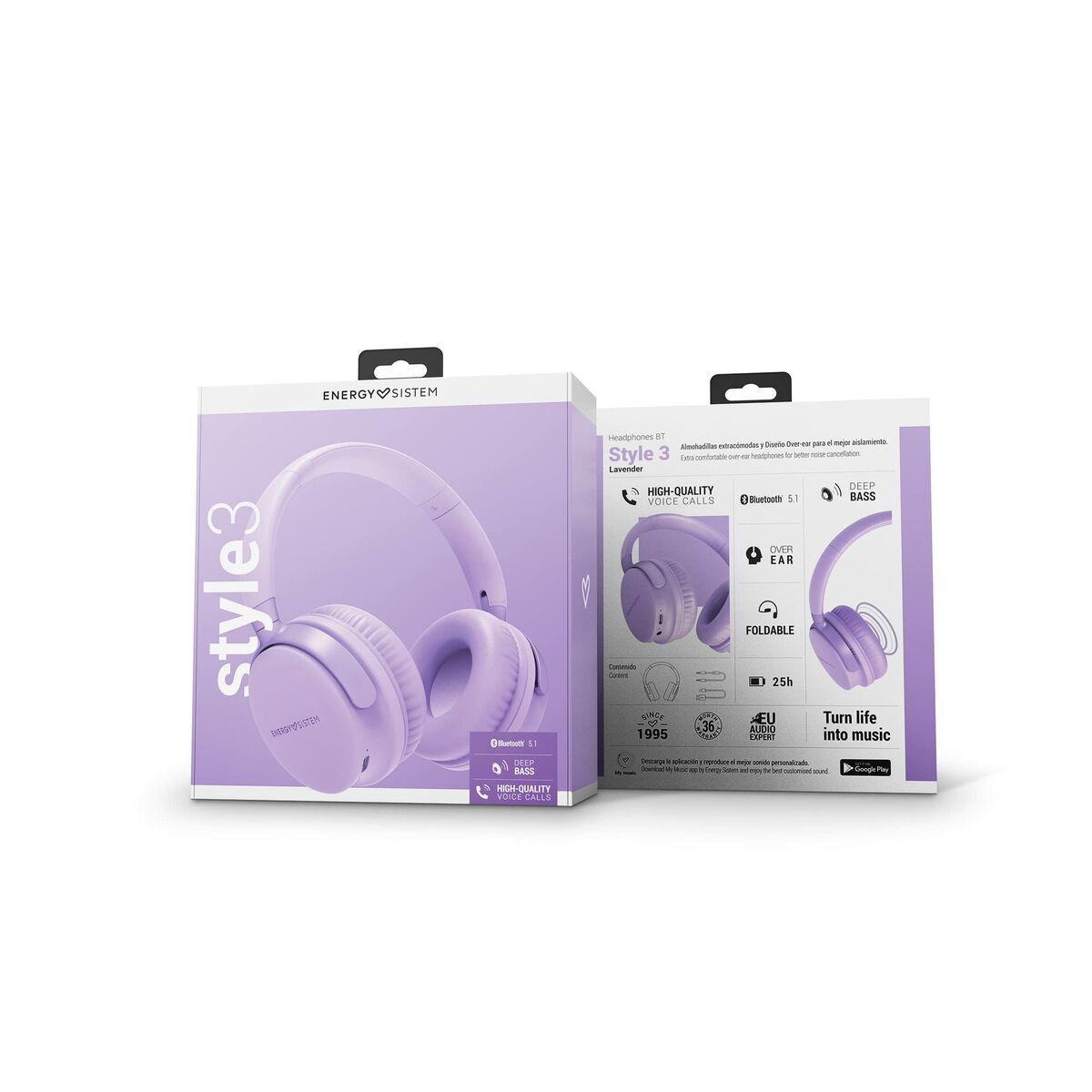Ακουστικά Bluetooth με Στέκα Energy Sistem Style 3 Βιολετί Λεβάντα
