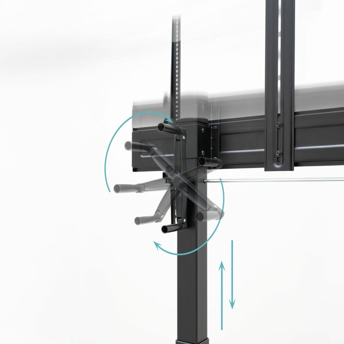 Βάση τηλεόρασης για το πάτωμα με ρόδες TooQ FS20406HM-B 60" 100" 120 kg 130 Kg (Ανακαινισμenα A)