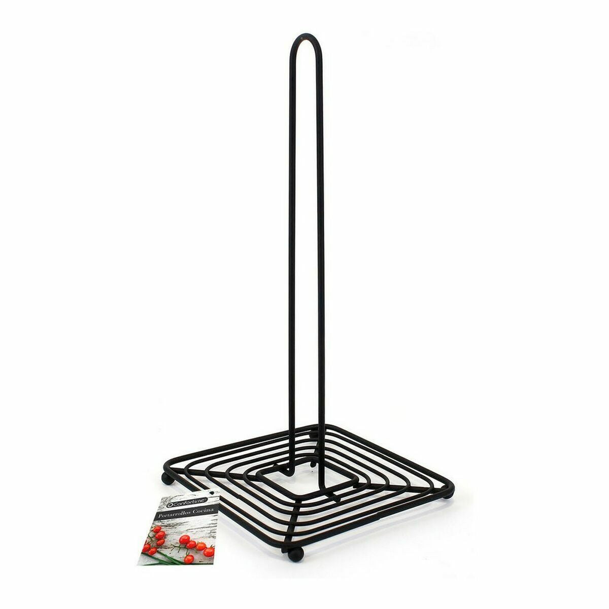 Βάση Χαρτιού Κουζίνας Confortime 66401 Μαύρο 15 x 15 x 30,5 cm (12 Μονάδες)