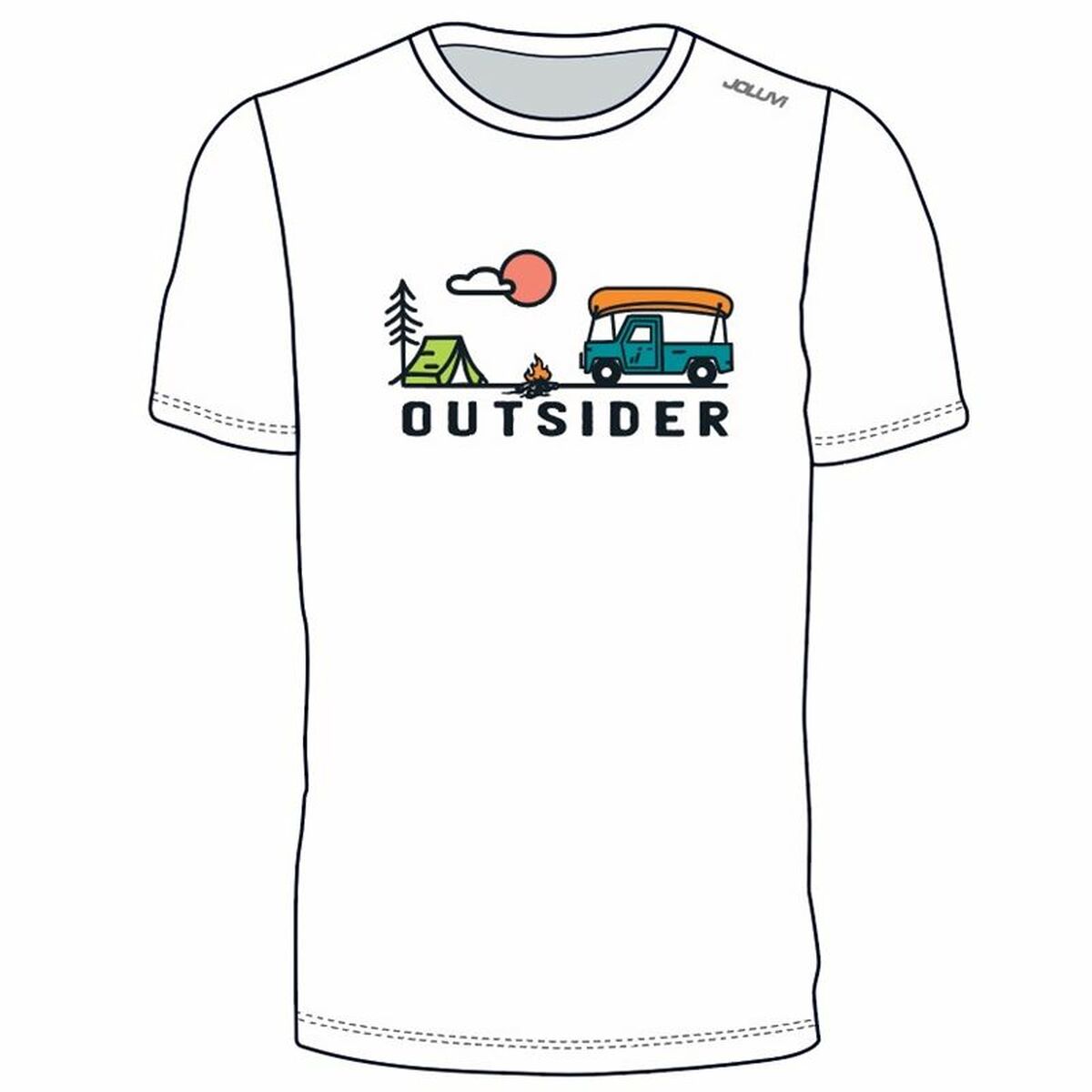 Μπλουζάκι Joluvi Outsider Camp Λευκό