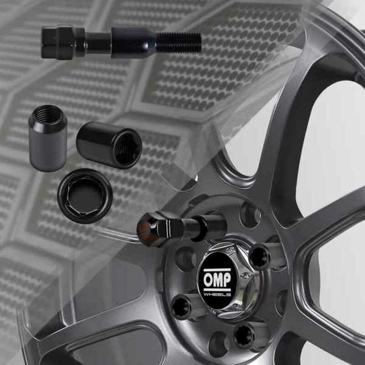Παξιμάδι OMP OMPS09721201 M12 x 1,50 4 uds Μαύρο