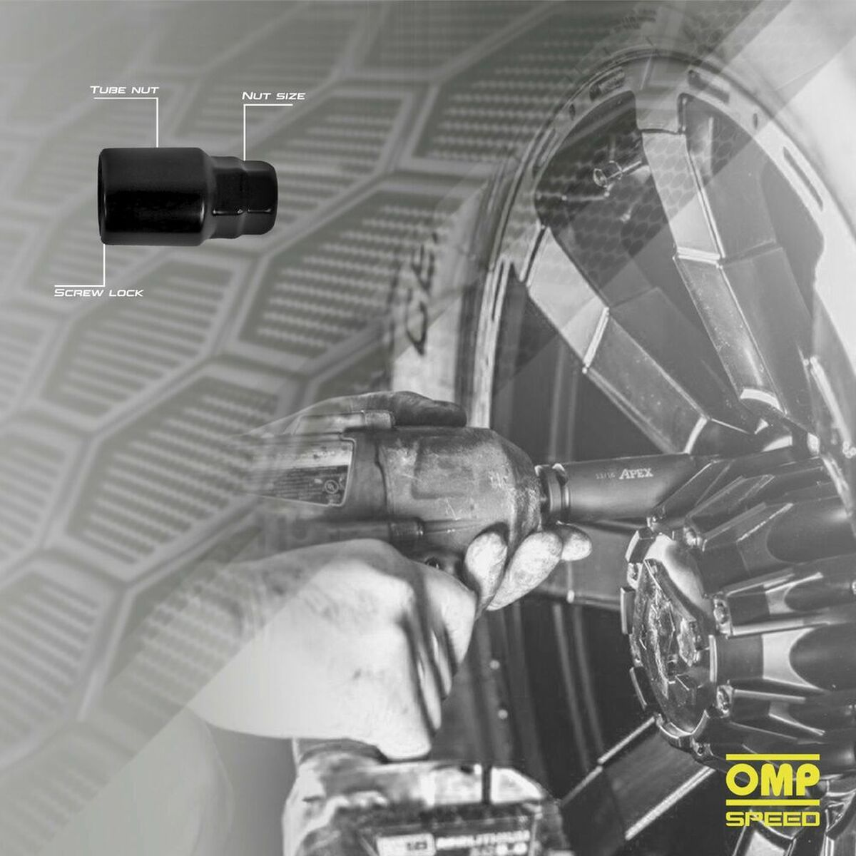 Κιτ βιδών OMP OMPS09611201 M12 x 1,50 4 uds Μαύρο