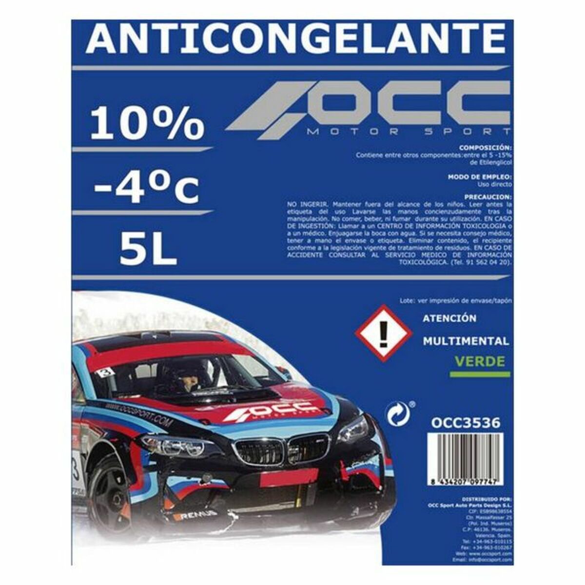 Αντιψυκτικά OCC Motorsport 10% Πράσινο (5 L)
