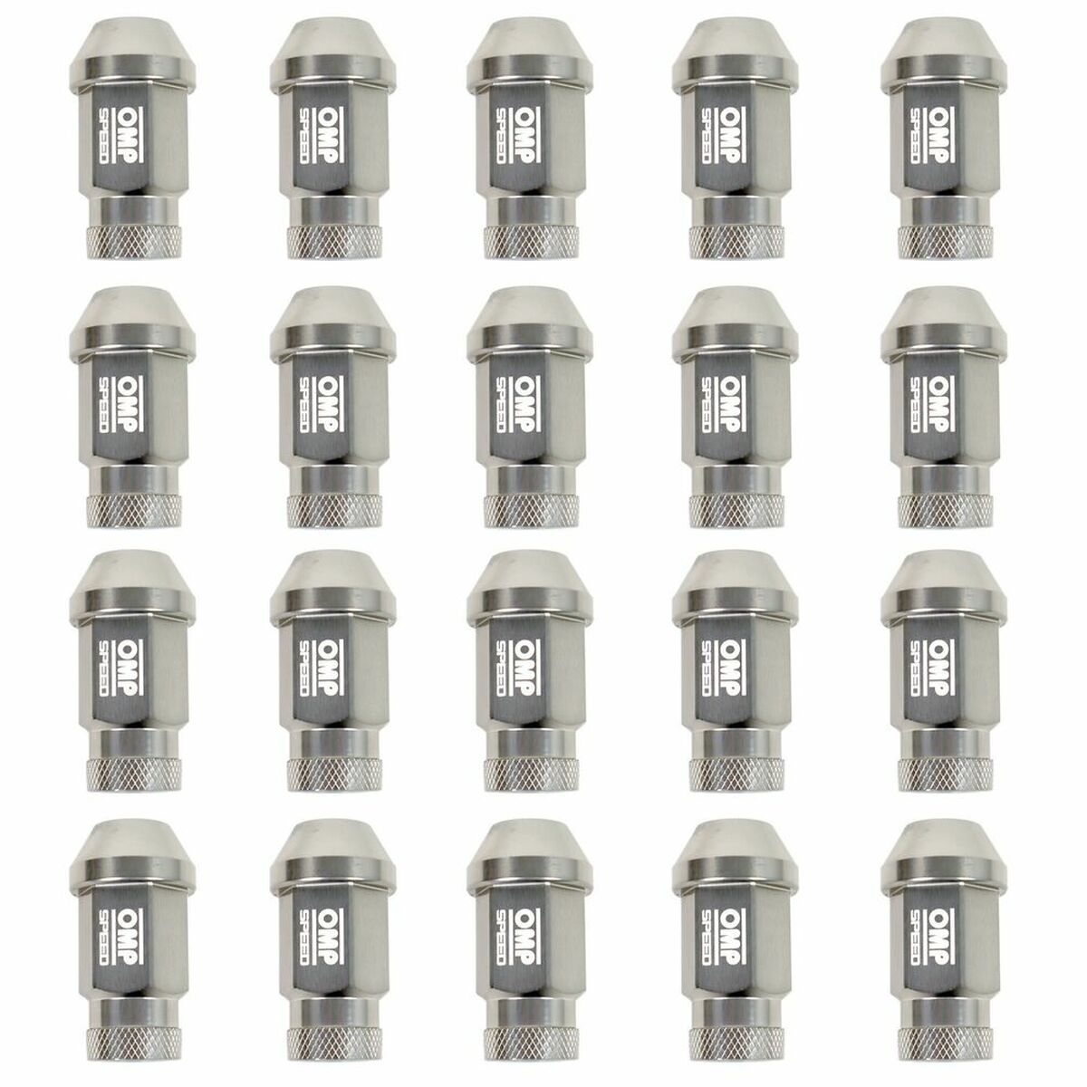Set Παξιμάδια OMP 7075 M12 x 1,25 40 mm 20 uds Ανθρακί