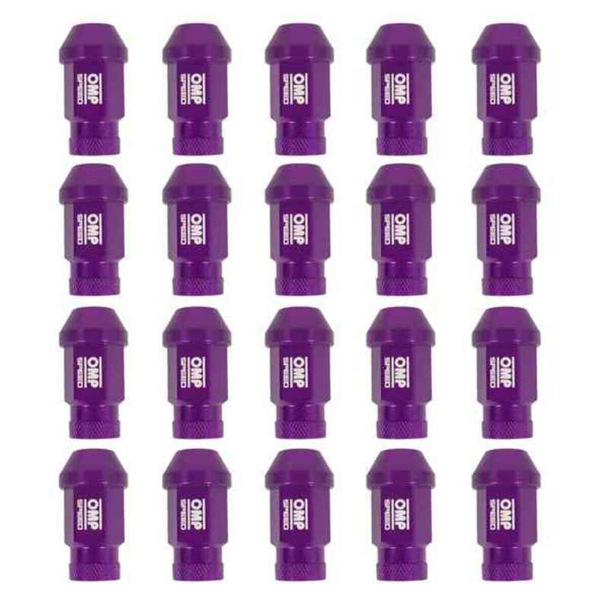 Set Παξιμάδια OMP 7075 M12 x 1,25 40 mm 20 uds Βιολετί