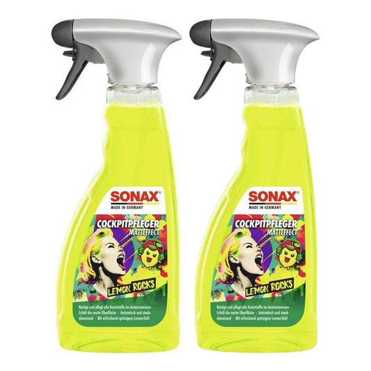 Καθαριστικό γαι το Ταμπλό Αυτοκινήτου Sonax LEMON ROCKS Λεμονί Δροσερό 500 ml Ματ φινίρισμα (x2)