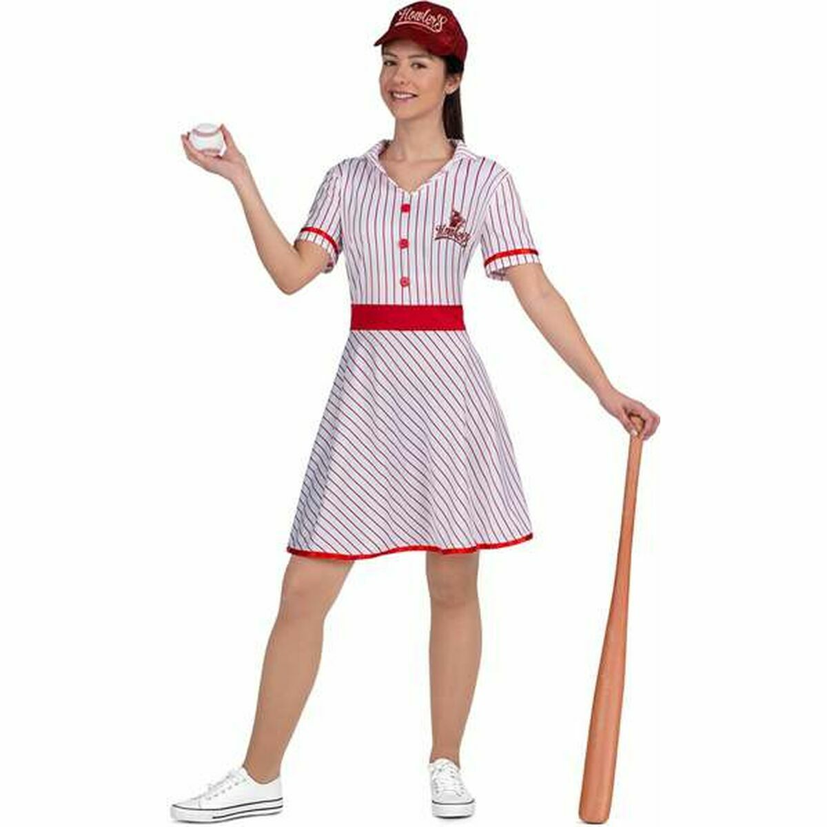 Αποκριάτικη Στολή για Ενήλικες My Other Me  Baseball Vintage Κόκκινο