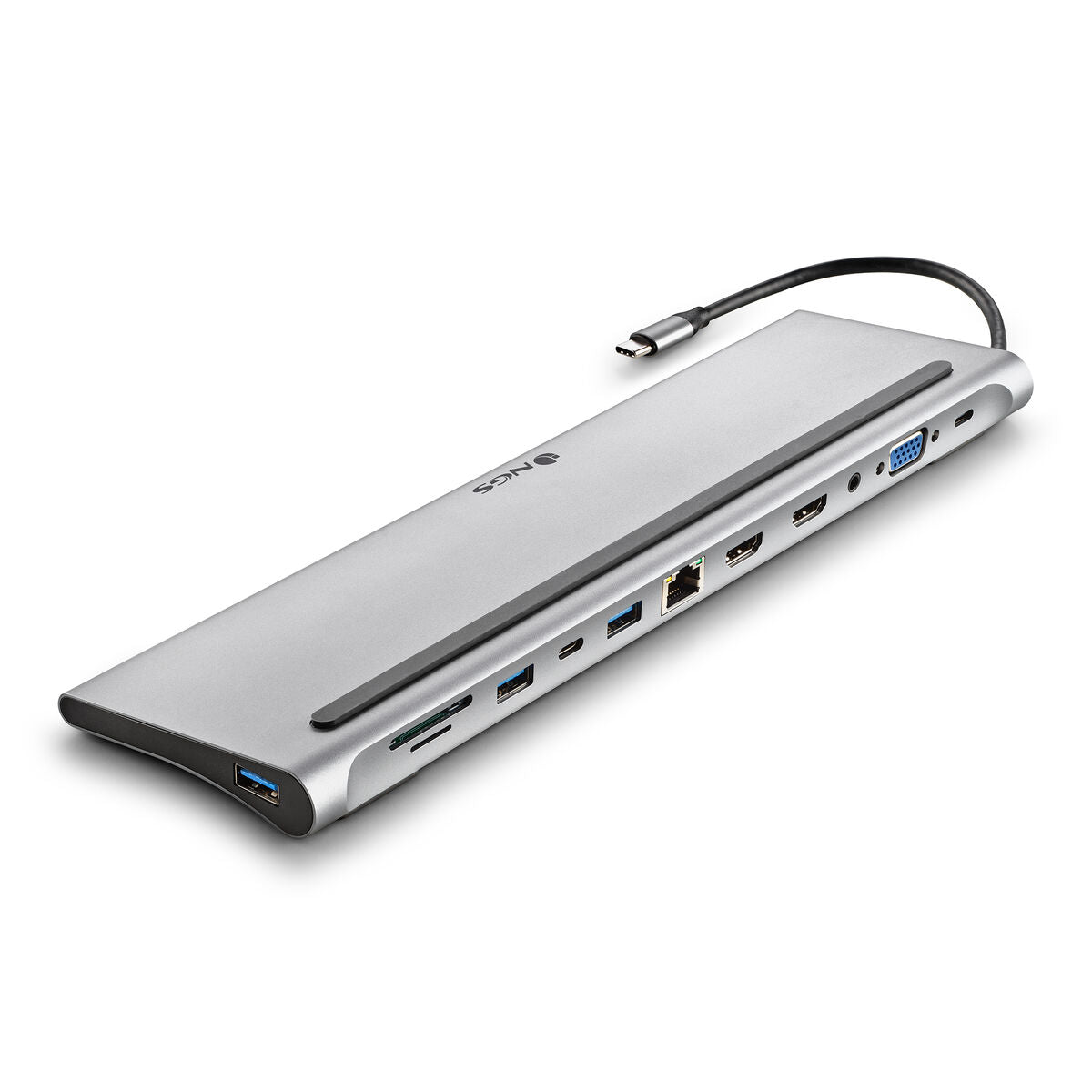 USB Hub NGS WONDERDOCK12 Γκρι Ασημί