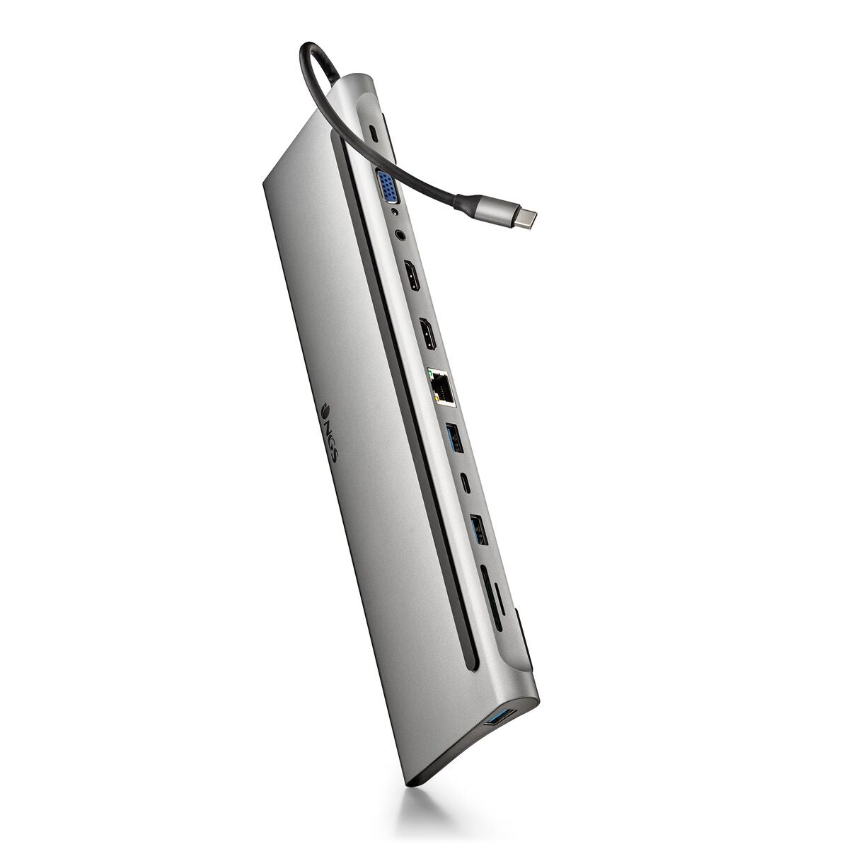 USB Hub NGS WONDERDOCK12 Γκρι Ασημί