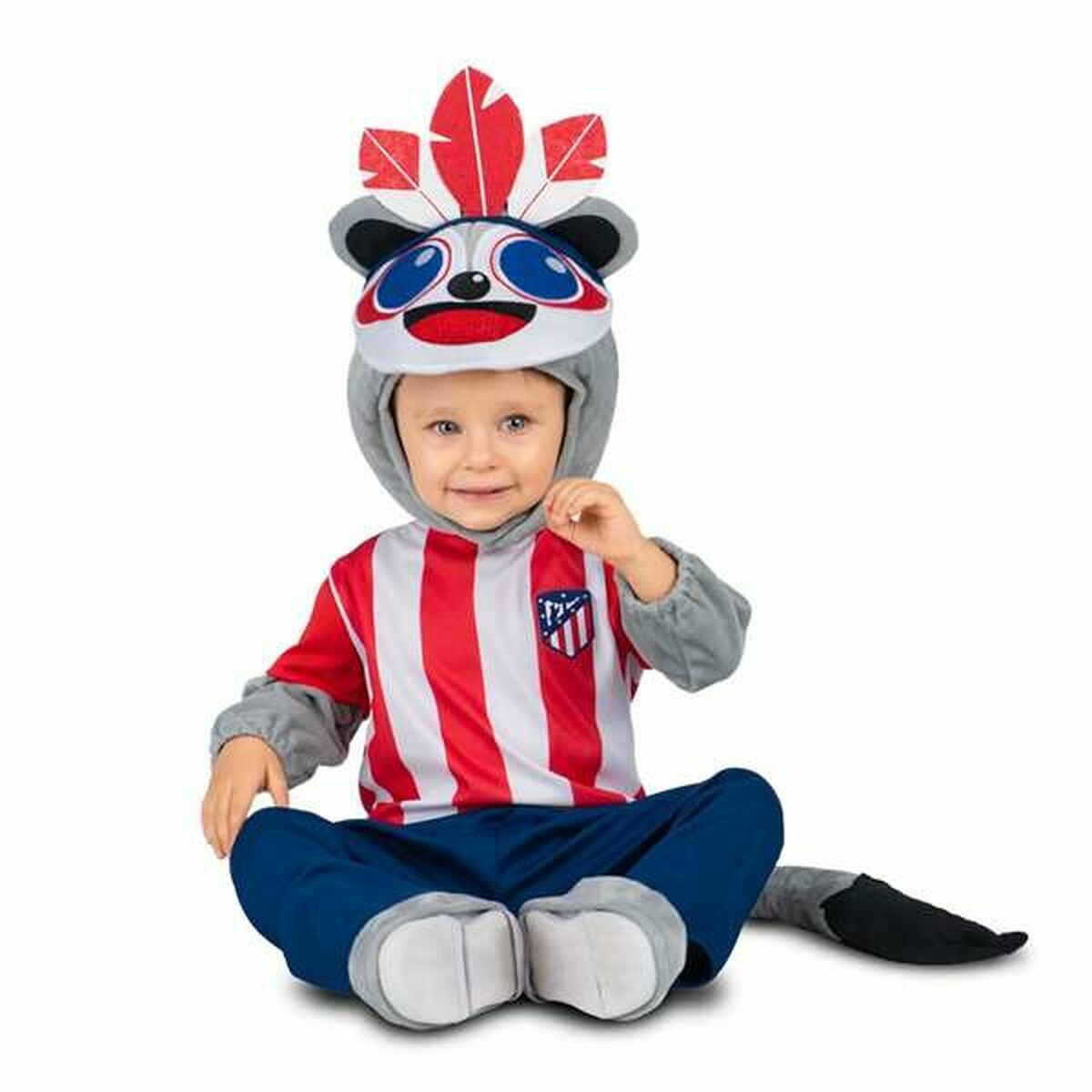 Αποκριάτικη Στολή για Μωρά Atlético Madrid Κόκκινο Ινδιάνος 5 Τεμάχια