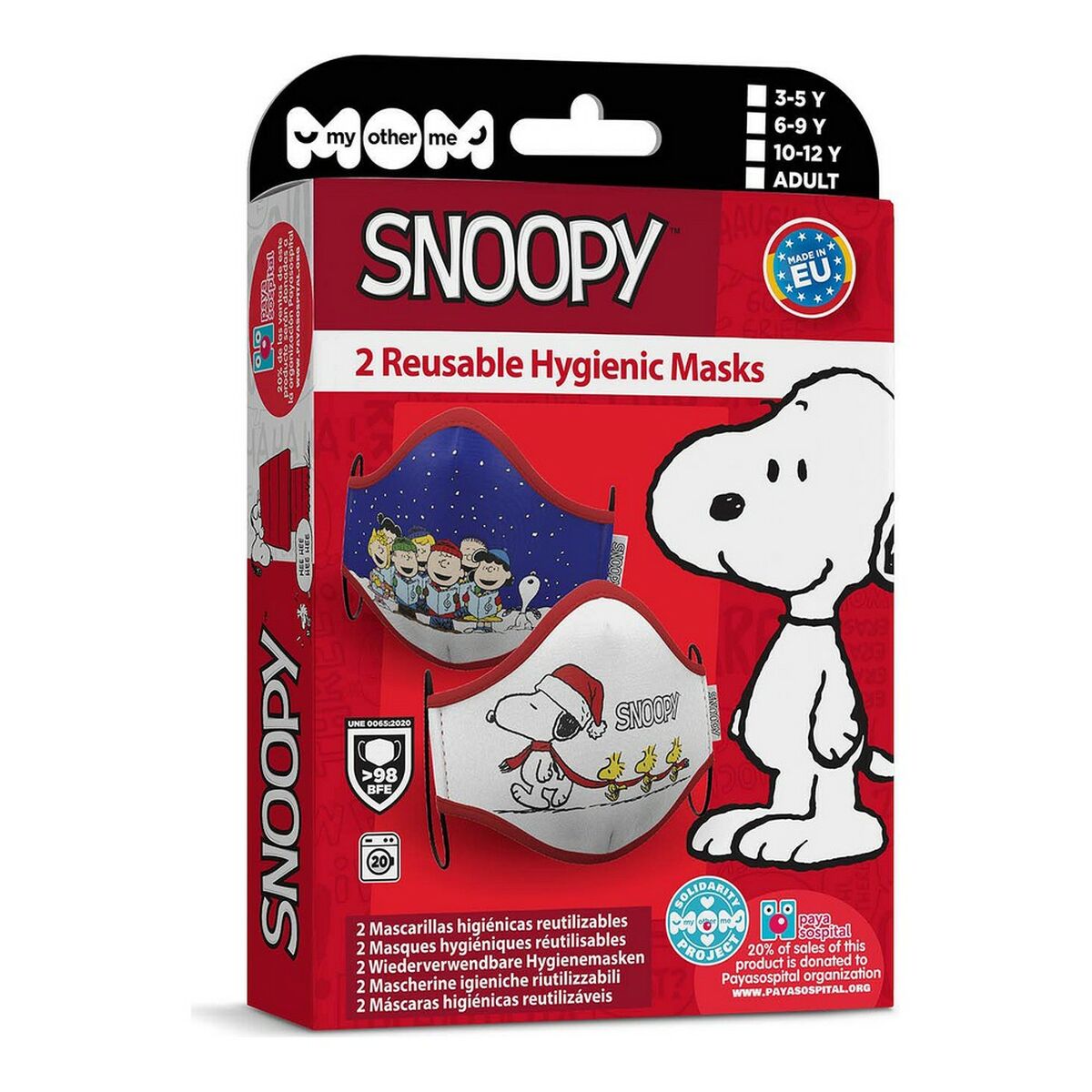 Μάσκα Υγιεινής My Other Me Snoopy Παιδικά (2 τεμ.) (10-12 years)