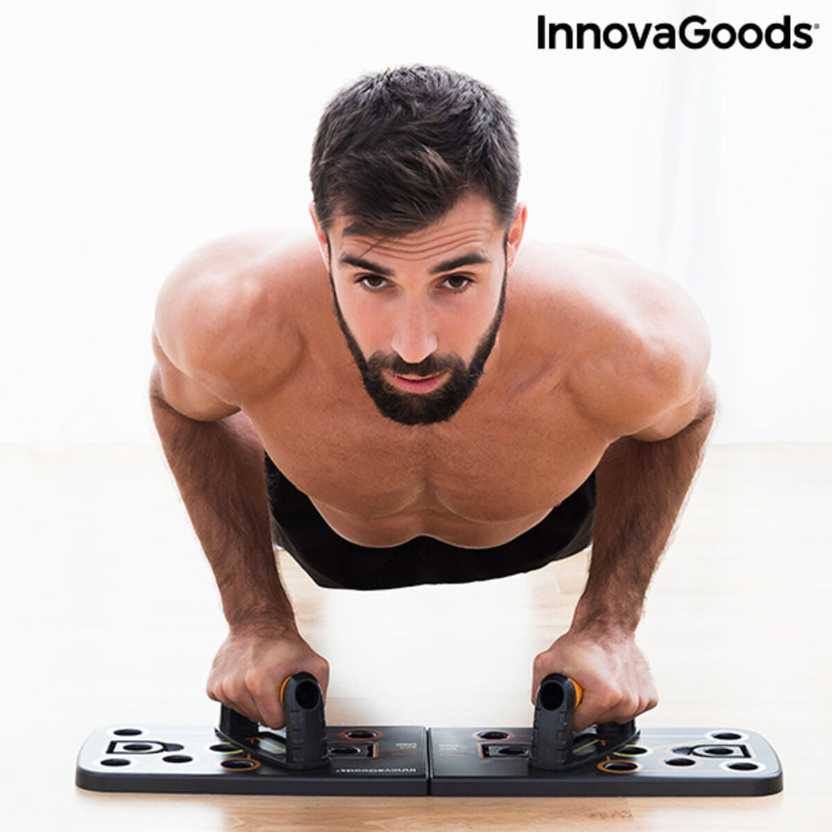 Πλακέτα Push-Up με Ζώνες Αντίστασης και Οδηγός Άσκησης Pulsher InnovaGoods Καουτσούκ (Ανακαινισμenα A)