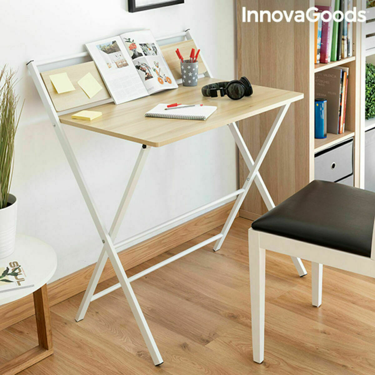 Πτυσσόμενο Γραφείο με Ράφι InnovaGoods Tablezy Ξύλο (Ανακαινισμenα B)