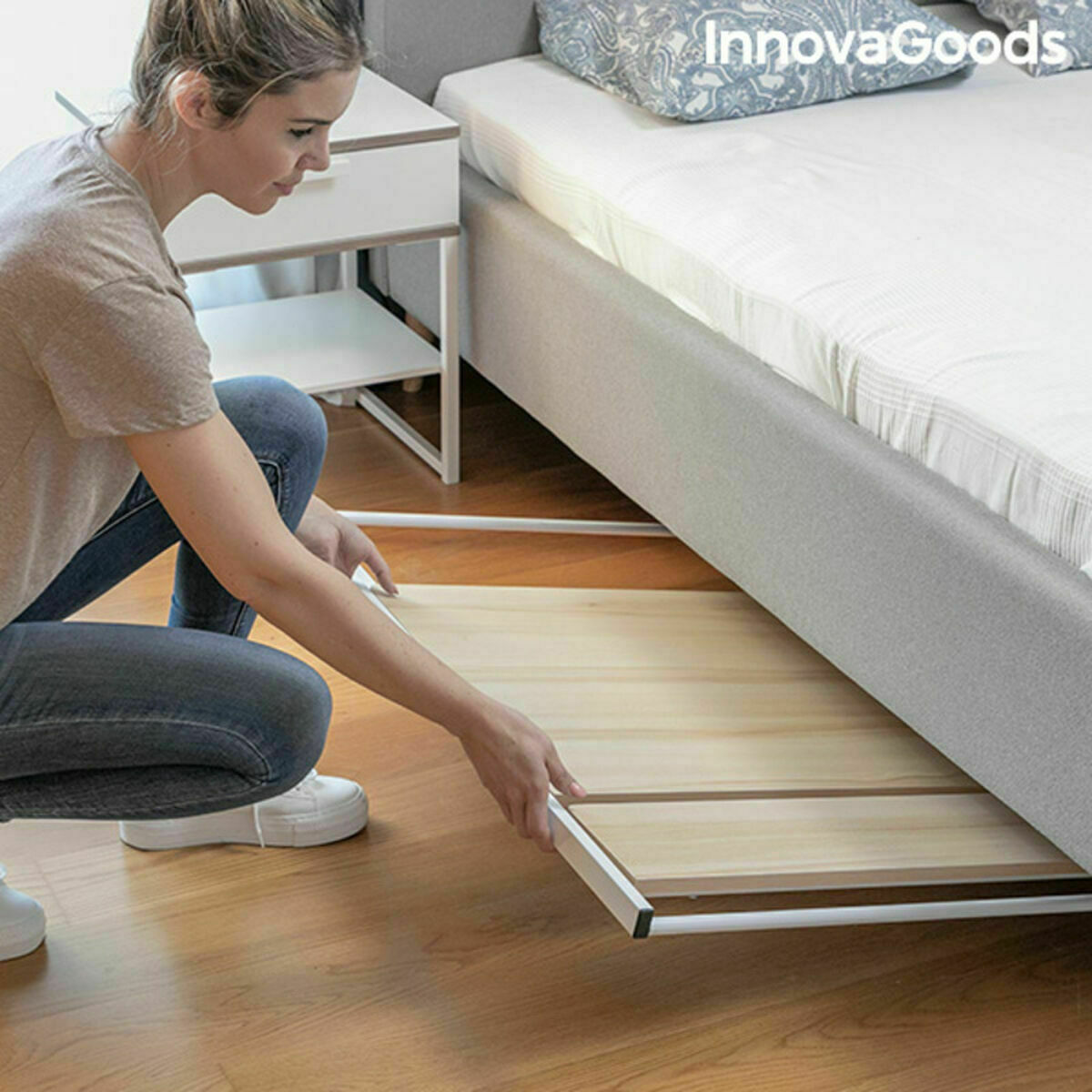 Πτυσσόμενο Γραφείο με Ράφι InnovaGoods Tablezy Ξύλο (Ανακαινισμenα B)