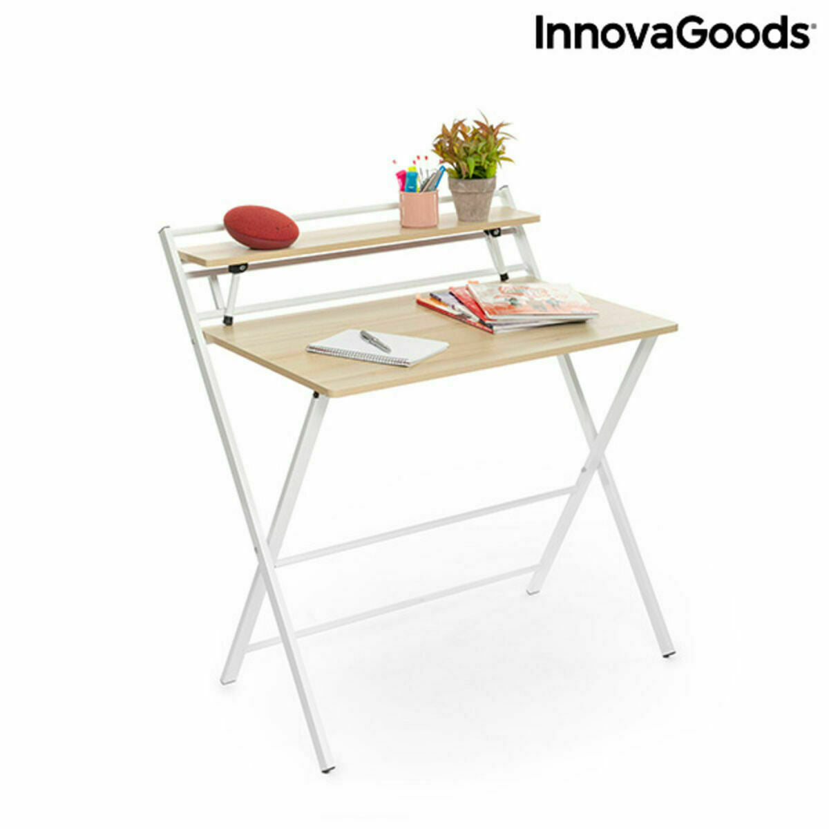 Πτυσσόμενο Γραφείο με Ράφι InnovaGoods Tablezy Ξύλο (Ανακαινισμenα B)