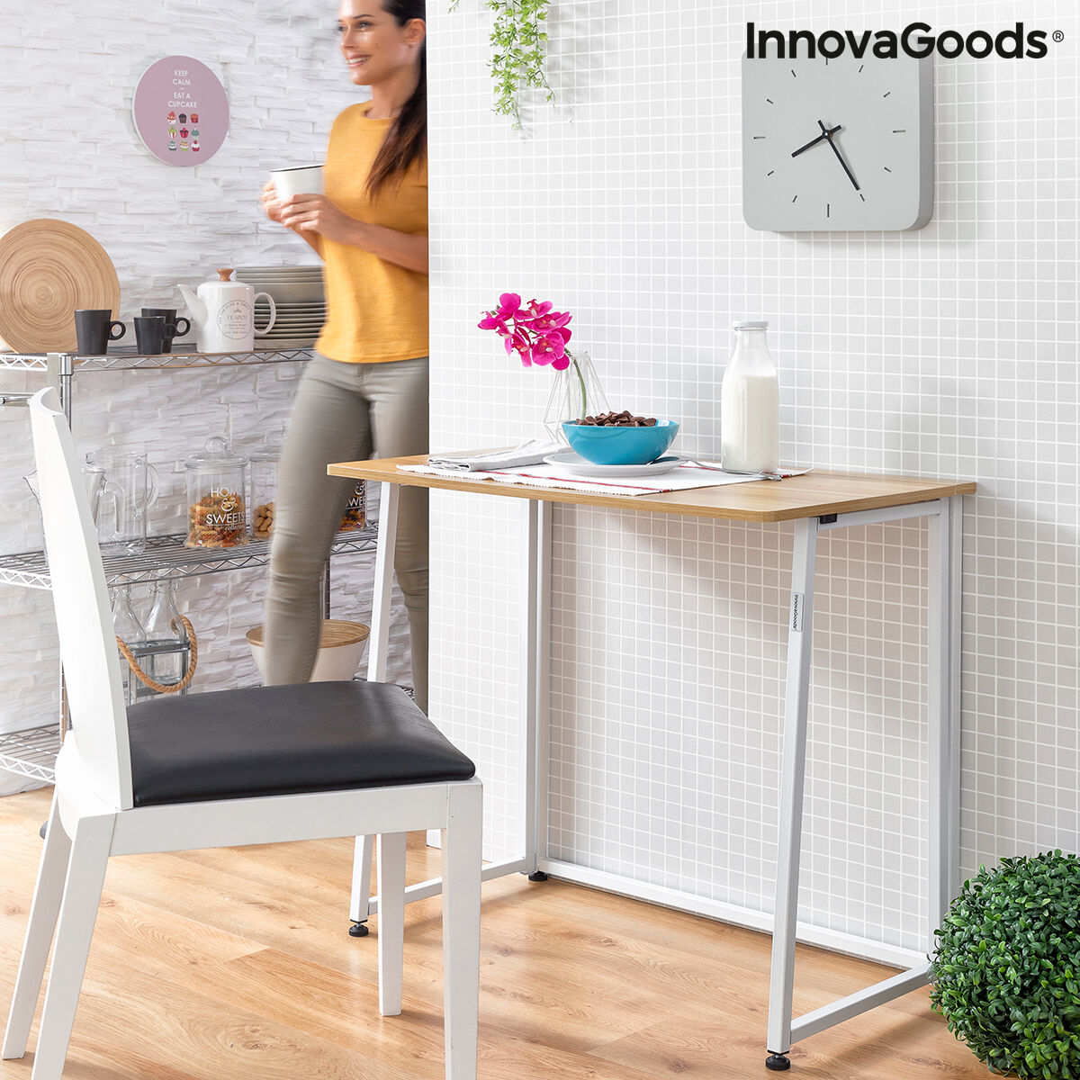 Πτυσσόμενο γραφείο InnovaGoods V0103358 Λευκό (Ανακαινισμenα B)