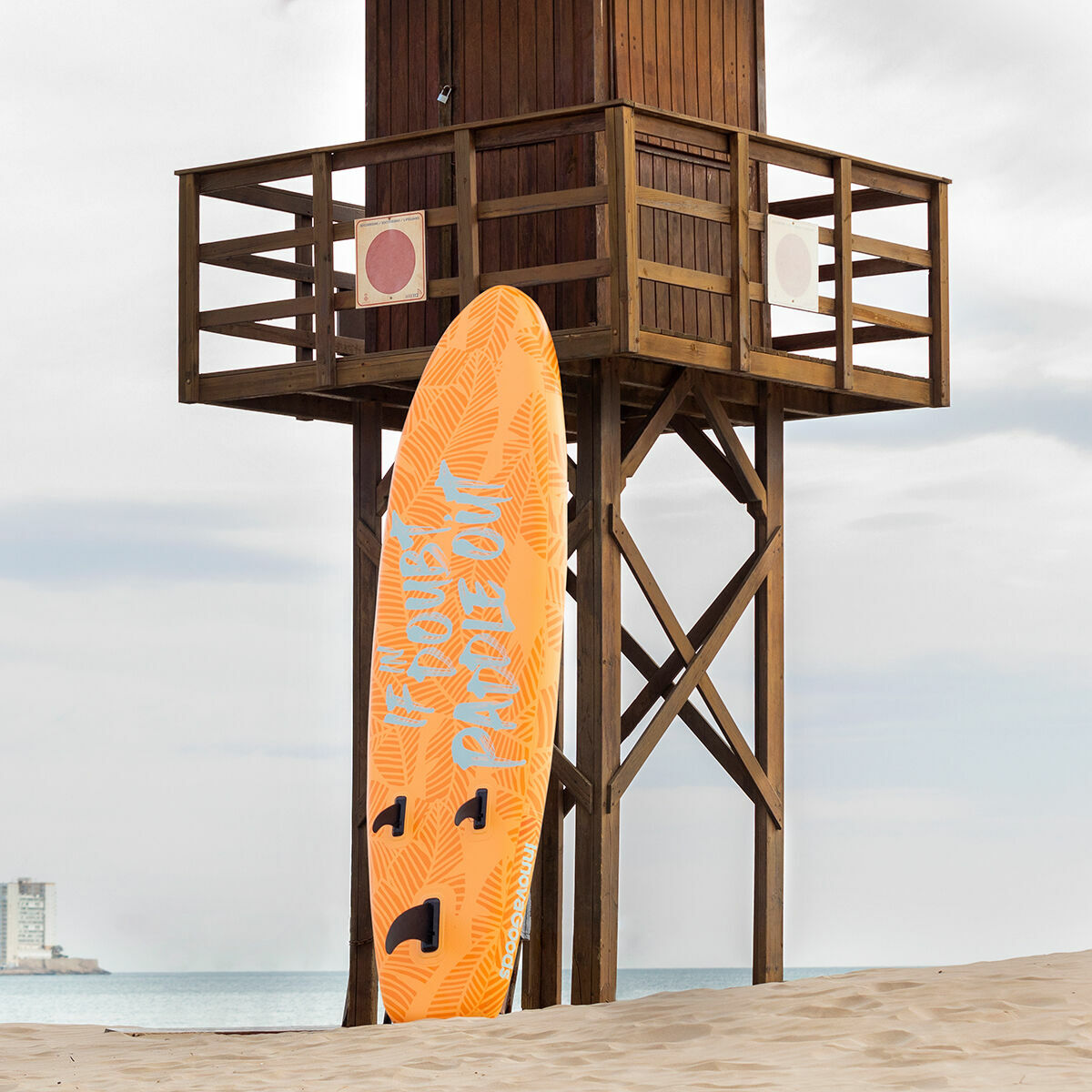 Φουσκωτή Κυματοσανίδα Paddle Surf 2 σε 1 με Κάθισμα και Αξεσουάρ Siros InnovaGoods Πορτοκαλί 10'5" 320 cm (Ανακαινισmenα A)