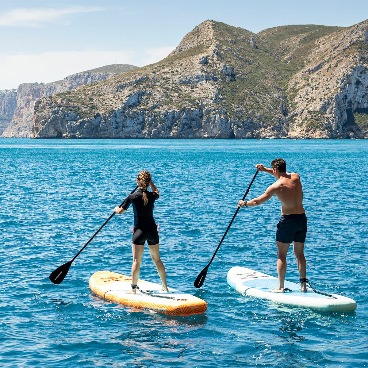 Φουσκωτή Κυματοσανίδα Paddle Surf 2 σε 1 με Κάθισμα και Αξεσουάρ Siros InnovaGoods Πορτοκαλί 10'5" 320 cm (Ανακαινισmenα A)
