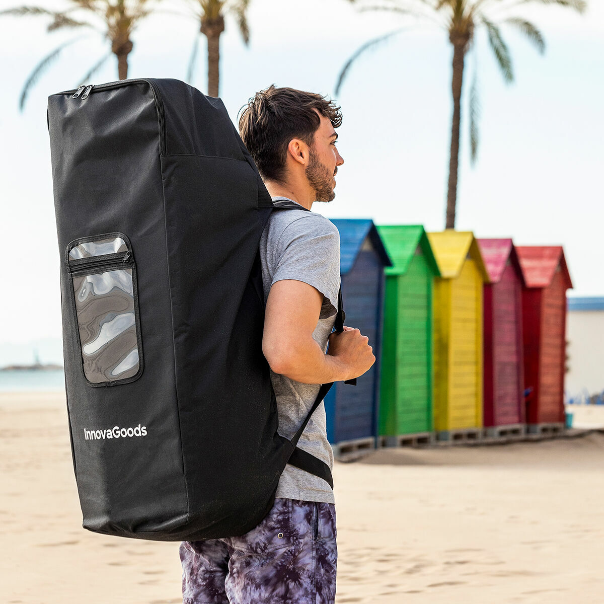 Φουσκωτή Κυματοσανίδα Paddle Surf 2 σε 1 με Κάθισμα και Αξεσουάρ Siros InnovaGoods Πορτοκαλί 10'5" 320 cm (Ανακαινισmenα A)