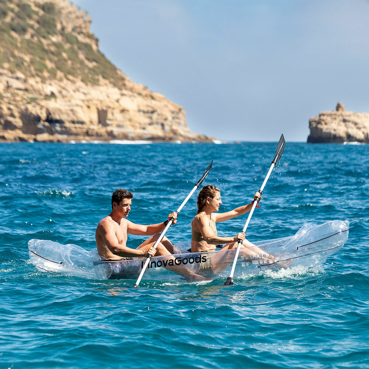 Φουσκωτό Διάφανο Καγιάκ με Αξεσουάρ Paros InnovaGoods 312 cm 2 θέσεις (Ανακαινισmenα B)