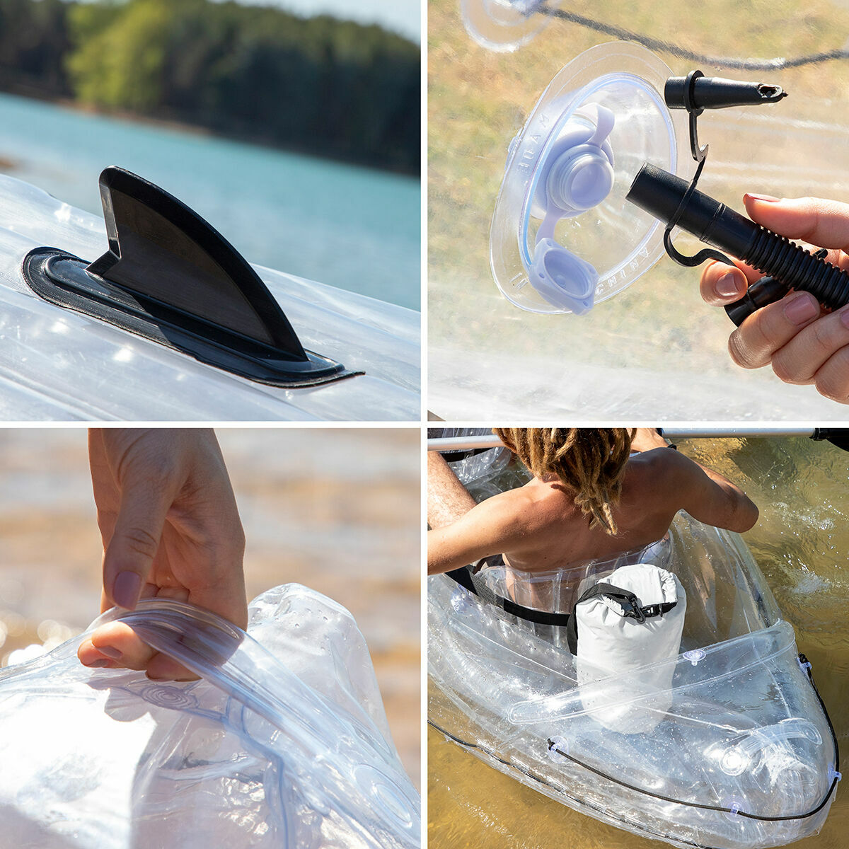 Φουσκωτό Διάφανο Καγιάκ με Αξεσουάρ Paros InnovaGoods 312 cm 2 θέσεις (Ανακαινισmenα B)