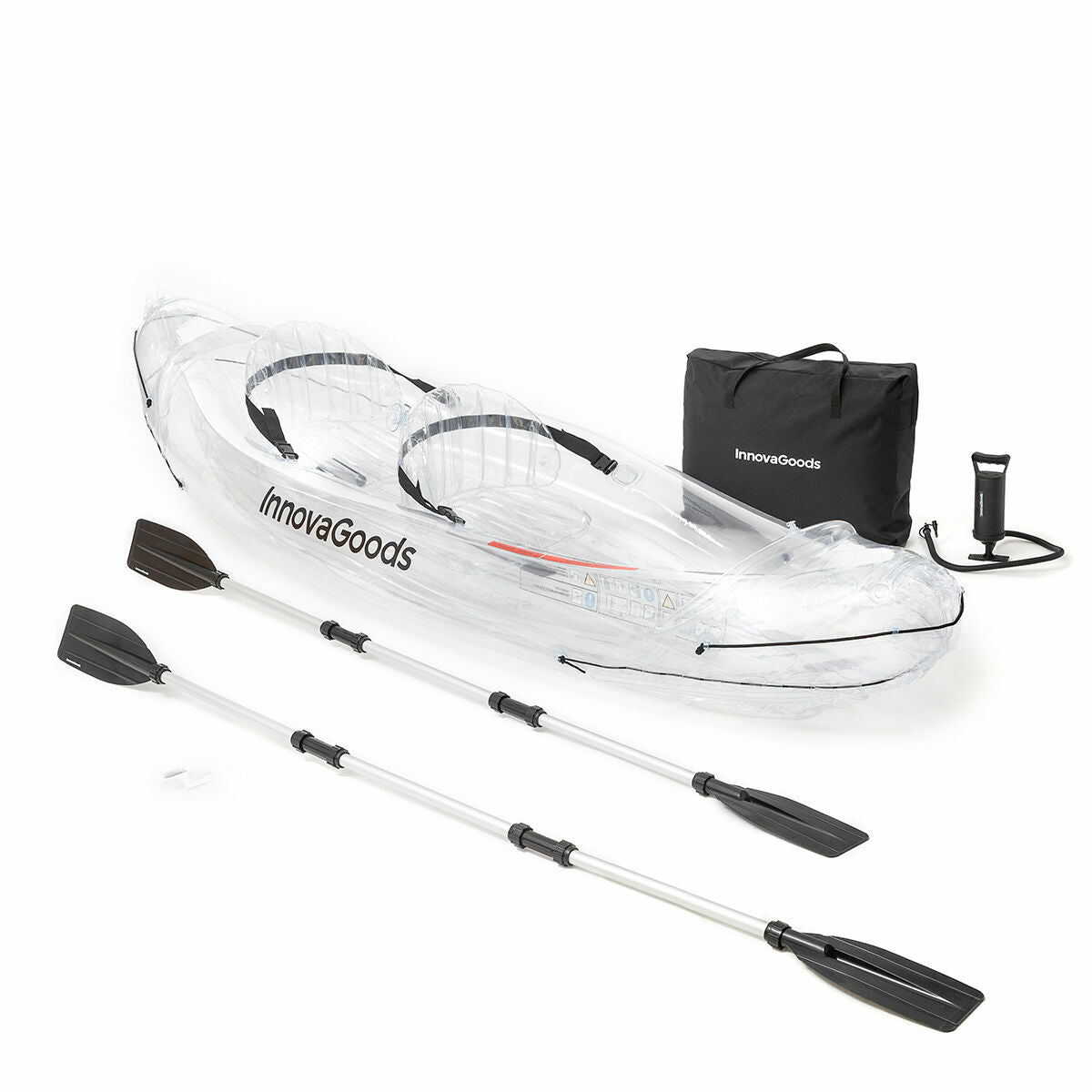 Φουσκωτό Διάφανο Καγιάκ με Αξεσουάρ Paros InnovaGoods 312 cm 2 θέσεις (Ανακαινισmenα B)