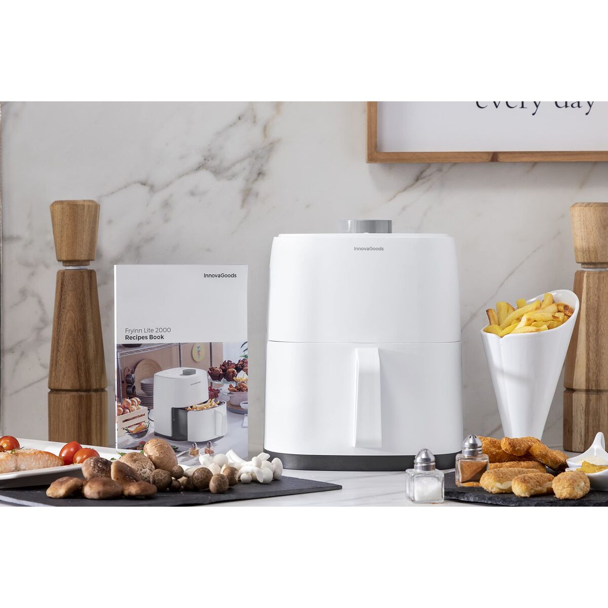 Φριτέζα με Αέρα InnovaGoods Λευκό 1200 W 2 L (Ανακαινισμένα B)