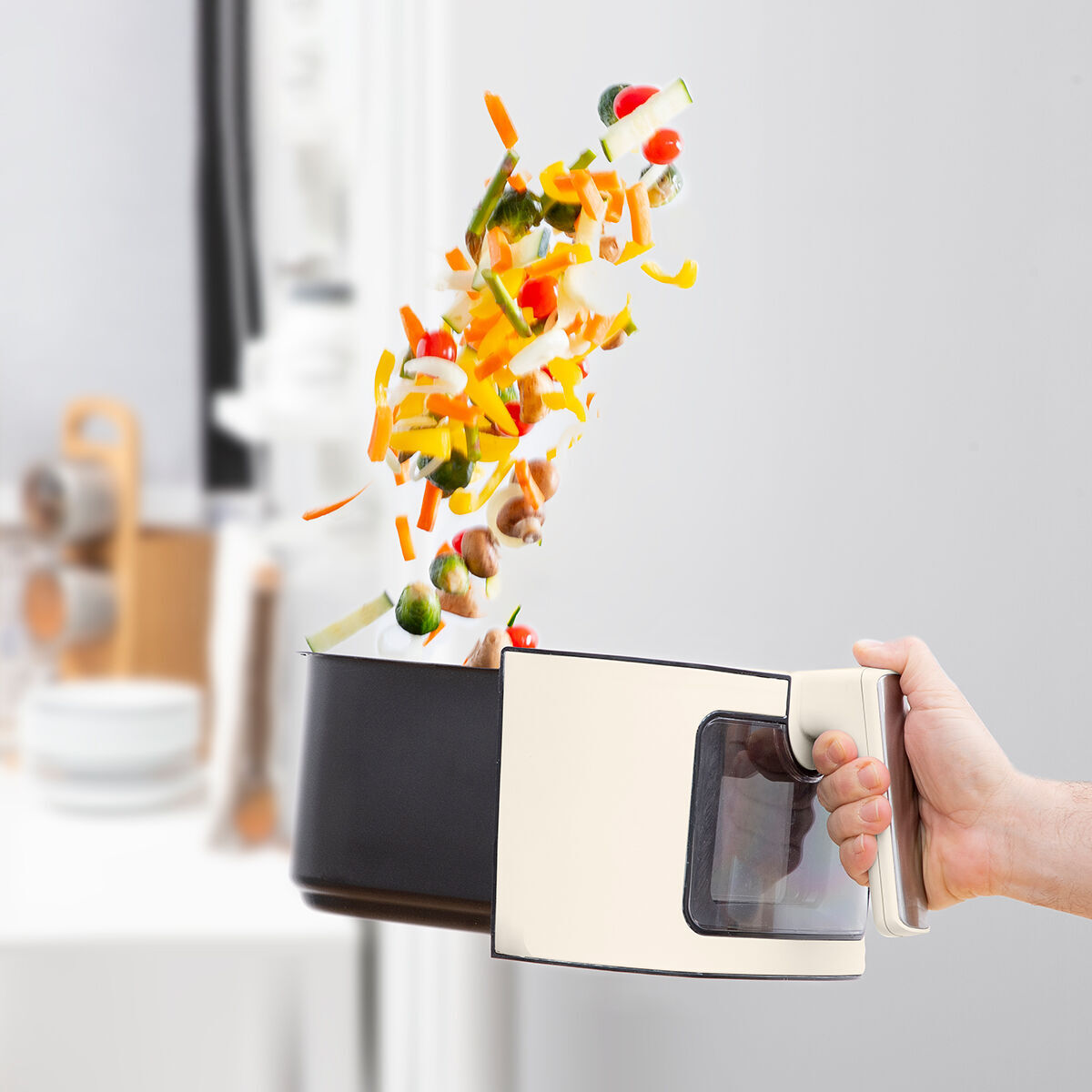 Φριτέζα με Αέρα InnovaGoods Κρεμ 6,5 L 1700 W Ανοξείδωτο ατσάλι (Ανακαινισμένα D)