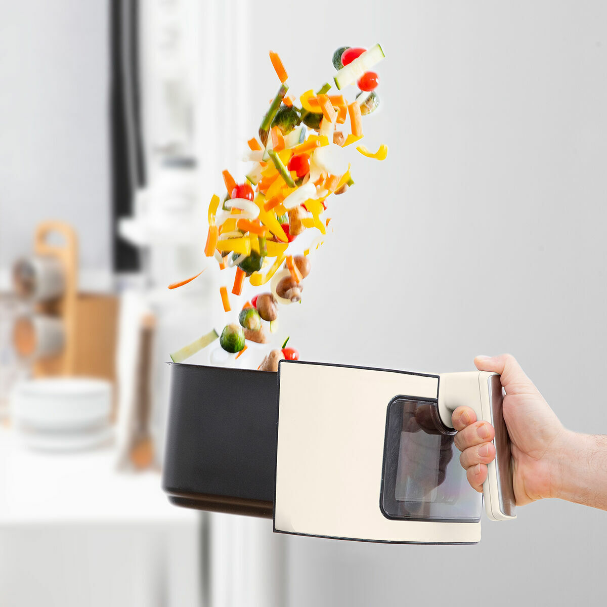 Φριτέζα με Αέρα InnovaGoods Κρεμ 6,5 L 1700 W Ανοξείδωτο ατσάλι (Ανακαινισμένα D)